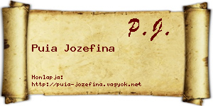Puia Jozefina névjegykártya